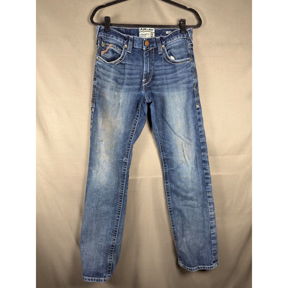 Ariat M5 Straight Fit Jeans Mens 30x32 Blue Medium Wash Straight Leg Denim